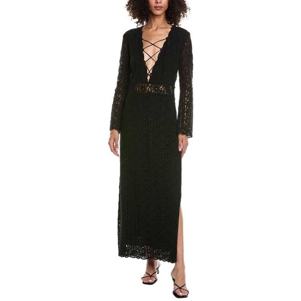 The Kooples Womens  Crochet Maxi Dress, Blue